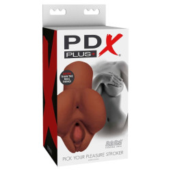 PDX PLUS PICK YOUR PLEASURE MASTURBADOR DOBLE MARRON