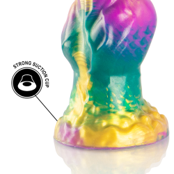 EPIC IRIS DILDO CON TESTICULOS ARCOIRIS DE PLACER