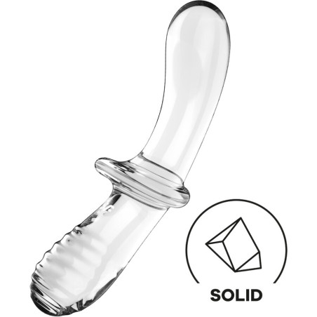 SATISFYER DOUBLE CRYSTAL DILDO TRANSPARENTE