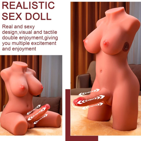 XISE MIAH LADY BOY TORSO FEMENINO CON DILDO CON VIBRACION Y THRUSTING 55 CM