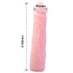 BAILE DILDO SILICONA TACTO PIEL REALISTICO 23 CM