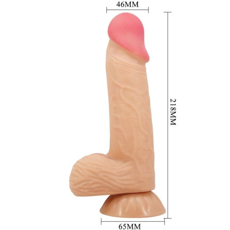 PRETTY LOVE SLIDING SKIN SERIES DILDO REALISTICO CON VENTOSA PIEL DESLIZANTE 206 CM