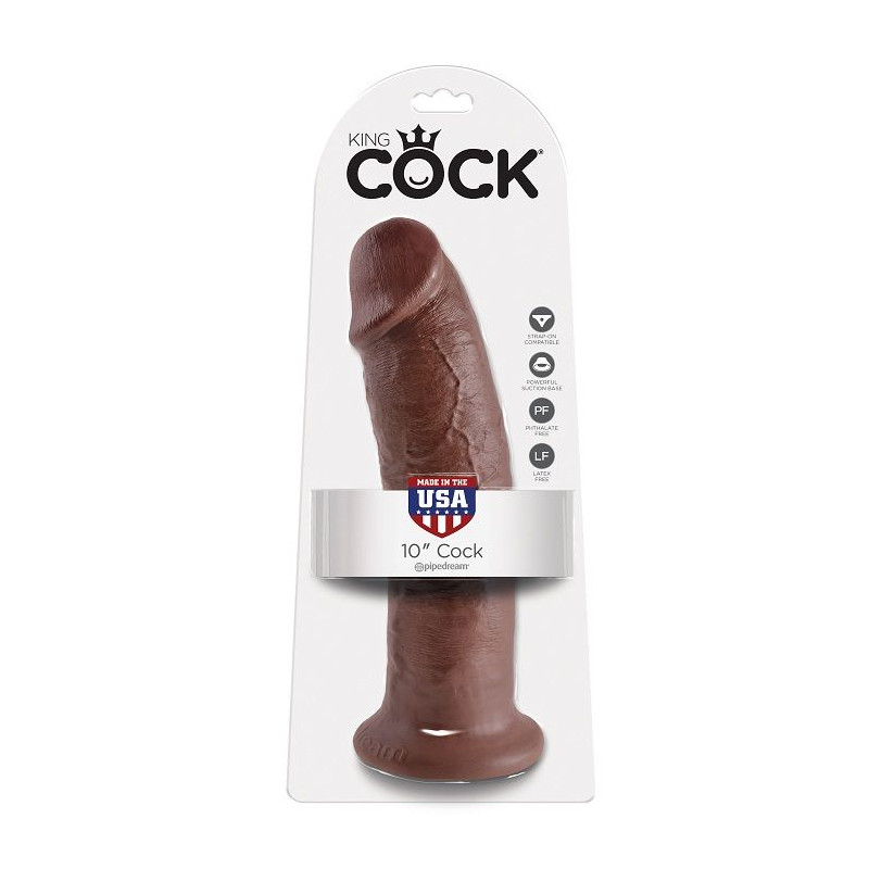 KING COCK 10 PENE MARRON 254 CM