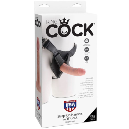 KING COCK HARNESS CON PENE REALISTICO 1520 CM