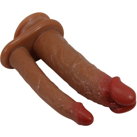 PRETTY LOVE HULBERT DOBLE DILDO REALISTICO CON VIBRACION MULATO