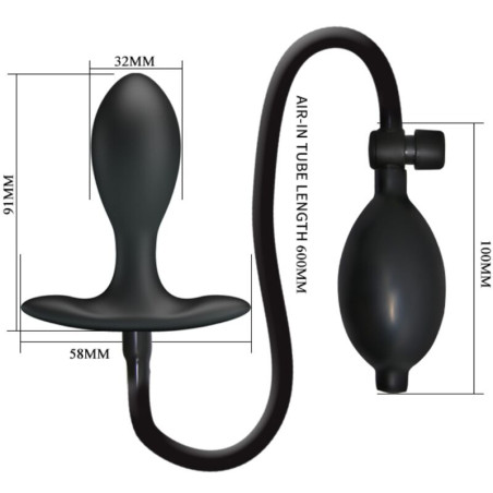 PRETTY LOVE PLUG ANAL INFLABLE NEGRO