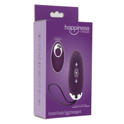 TOYJOY HAPPINESS KNOCK KNOCK EGGSTAVAGANT VIBRADOR CON CONTROL REMOTO MORADO