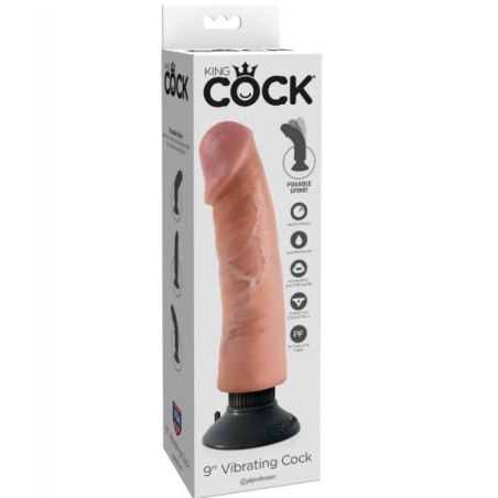 KING COCK DILDO VIBRADOR 23 CM NATURAL