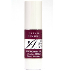EXTASE SENSUAL ACEITE MASAJE EFECTO CALOR CON FEROMONAS MORA 30 ML
