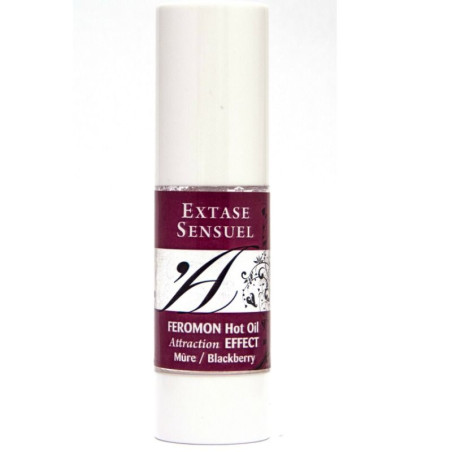 EXTASE SENSUAL ACEITE MASAJE EFECTO CALOR CON FEROMONAS MORA 30 ML