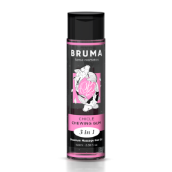 BRUMA ACEITE DE MASAJE PREMIUM EFECTO CALOR SABOR CHICLE 3 EN 1 100 ML