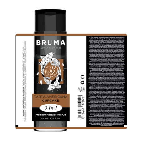 BRUMA ACEITE DE MASAJE PREMIUM EFECTO CALOR SABOR TARTA AMERICANA 3 EN 1 100 ML