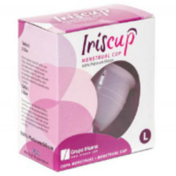 IRISCUP COPA MESTRUAL ROSA GRANDE BOLSA ESTERILIZADORA GRATIS