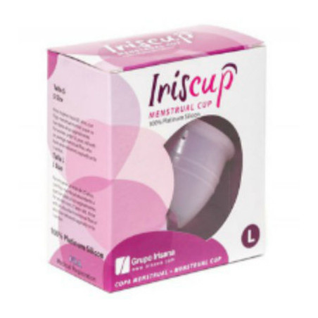 IRISCUP COPA MESTRUAL ROSA GRANDE BOLSA ESTERILIZADORA GRATIS