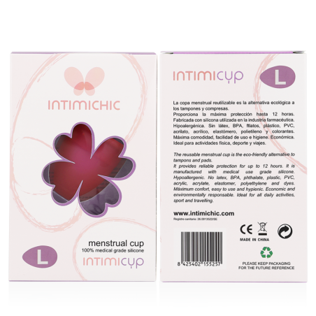 INTIMICHIC COPA MENSTRUAL SILICONA MEDICA TALLA L