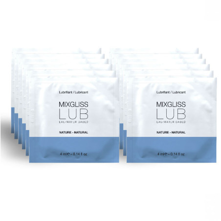MIXGLISS LUBRICANTE BASE DE AGUA NATURAL 12 MONODOSIS 4 ML