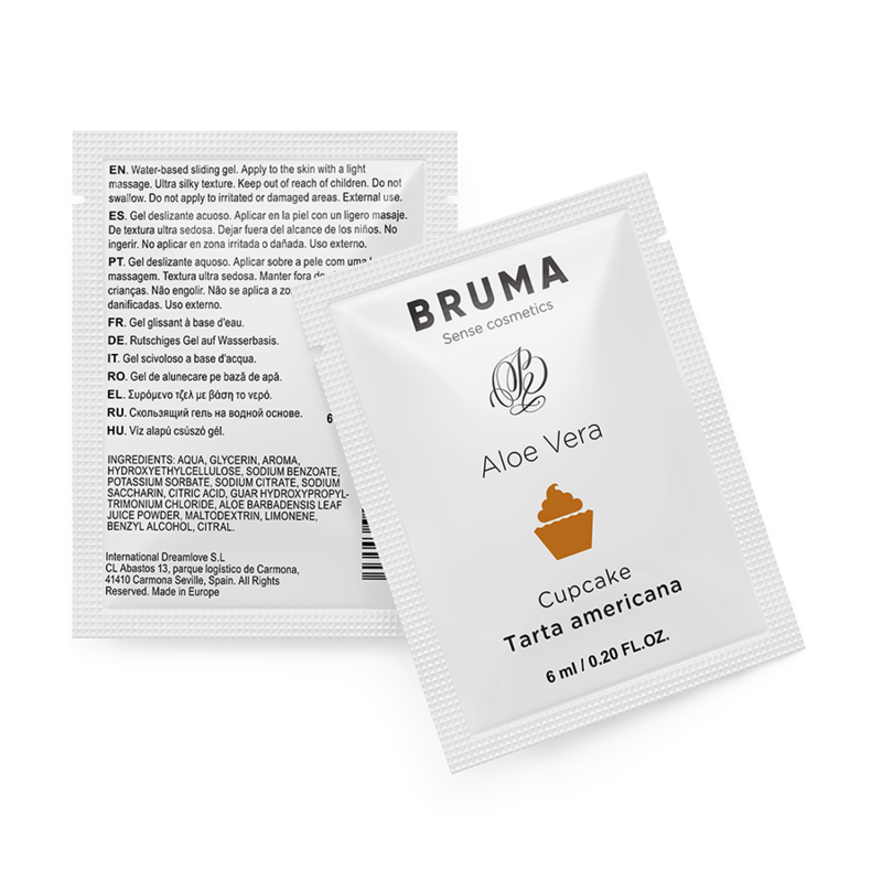 BRUMA 6 ML GEL DESLIZANTE CON ALOE VERA SABOR A TARTA AMERICANA