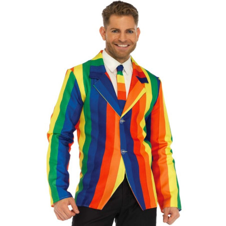 LEG AVENUE TRAJE BLAZER CORBATA ARCOIRIS S