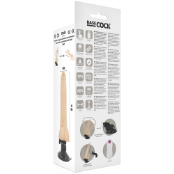 BASECOCK VIBRADOR REALISTICO CONTROL REMOTO NATURAL 19 CM O 4 CM