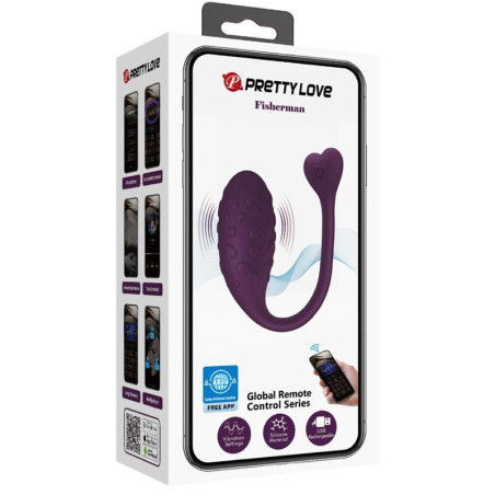 PRETTY LOVE FISHERMAN HUEVO VIBRADOR LILA CONTROLADO POR APP