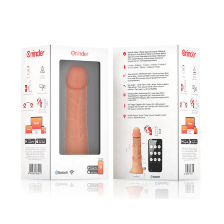 ONINDER LARGE BOGOTA DILDO VIBRADOR 9 VELOCIDADES NATURAL 22 CM O 45 CM APP GRATUITA