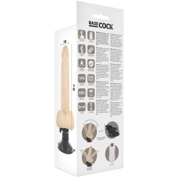 BASECOCK VIBRADOR REALISTICO ARTICULABLE CONTROL REMOTO NATURAL 21 CM O 5 CM
