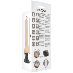 BASECOCK VIBRADOR REALISTICO ARTICULABLE CONTROL REMOTO NATURAL 185 CM O 4 CM
