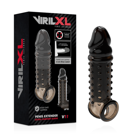 VIRILXL EXTENSION Y FUNDA DE PENE V11 NEGRO