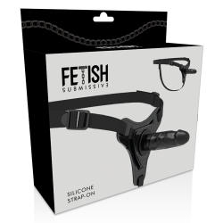 FETISH SUBMISSIVE HARNESS SILICONA NEGRO REALISTIC 15 CM