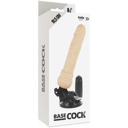 BASECOCK VIBRADOR REALISTICO CONTROL REMOTO NATURAL 195 CM O 4 CM