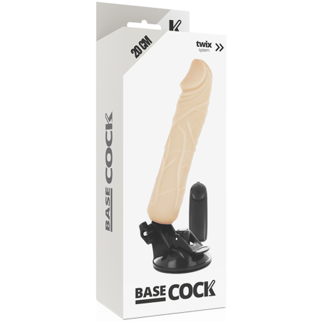 BASECOCK VIBRADOR REALISTICO CONTROL REMOTO NATURAL 20 CM O 4 CM