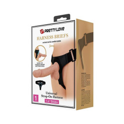 PRETTY LOVE HARNESS BRIEFS ARNES UNIVERSAL CON DILDO JERRY 218 CM NATURAL