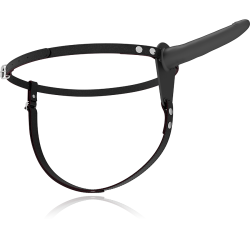 FETISH SUBMISSIVE HARNESS VIBRADOR SILICONA NEGRO 15 CM