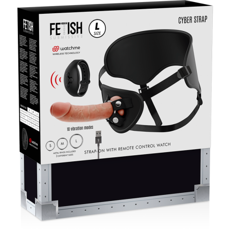 FETISH SUBMISSIVE CYBER STRAP ARNES CON DILDO CONTROL REMOTO TECNOLOGIA WATCHME L