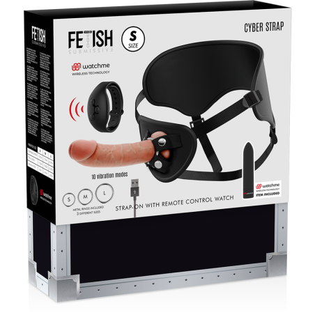 FETISH SUBMISSIVE CYBER STRAP ARNES CON DILDO Y BALA CONTROL REMOTO TECNOLOGIA WATCHME S