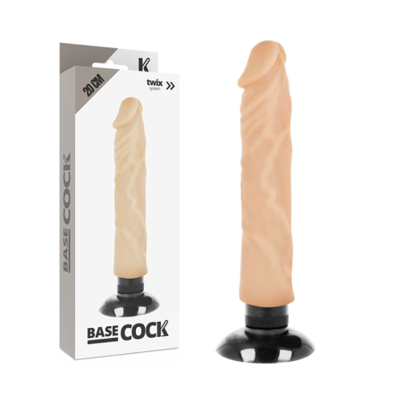 BASECOCK VIBRADOR REALISTICO 2 1 NATURAL 20 CM O 4 CM