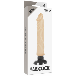 BASECOCK VIBRADOR REALISTICO 2 1 NATURAL 20 CM O 4 CM