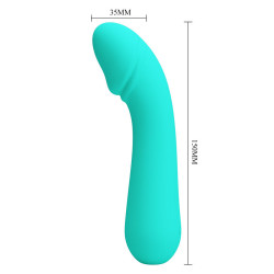 PRETTY LOVE CETUS VIBRADOR RECARGABLE VERDE AGUA