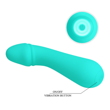 PRETTY LOVE CETUS VIBRADOR RECARGABLE VERDE AGUA