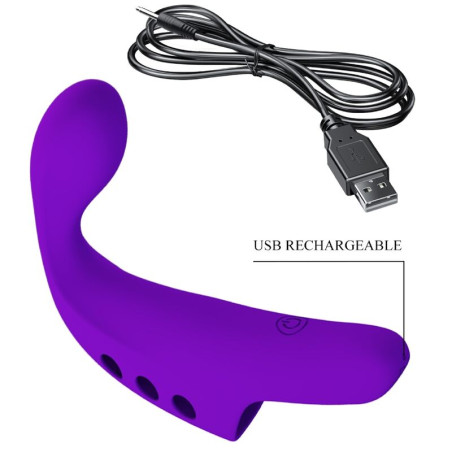 PRETTY LOVE GORGON VIBRADOR DE DEDO RECARGABLE MORADO