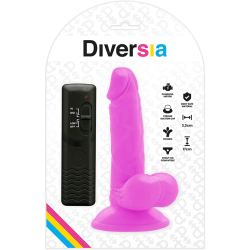 DIVERSIA DILDO REALISTICO FLEXIBLE CON VIBRACION MORADO 17 CM O 33 CM
