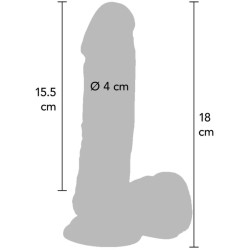 GET REAL DILDO 18 CM CON TESTICULOS VIBRADOR NATURAL