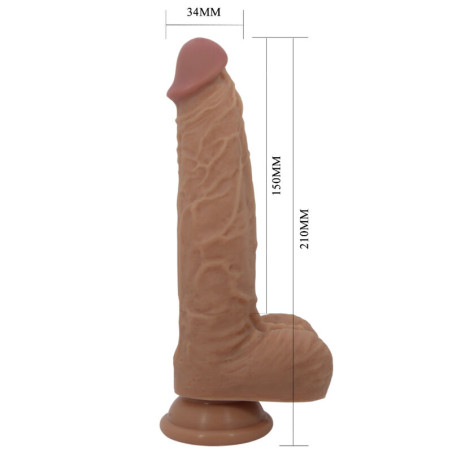 PRETTY LOVE JONATHAN DILDO SILICONA 3 VIBRACIONES 3 MEDIDAS INSERCION CONTROL REMOTO 21 CM