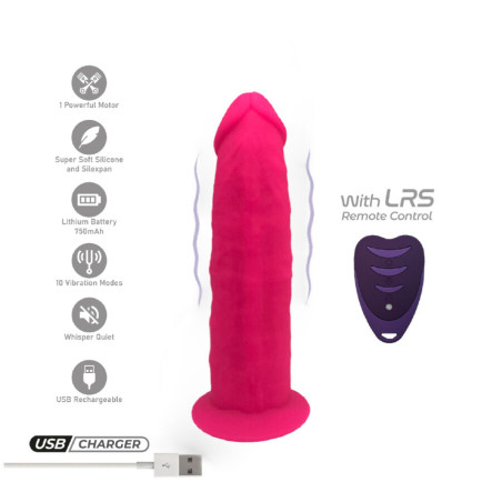 SILEXD PENE REALISTICO MODELO 2 ROSA CONTROL REMOTO LRS 17 CM