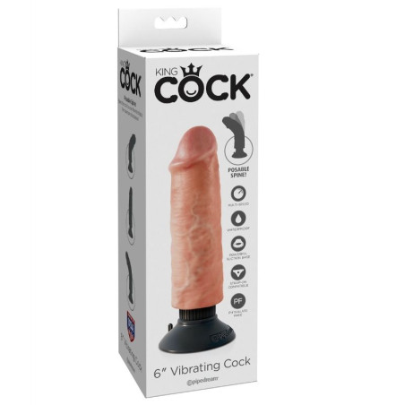 KING COCK DILDO VIBRADOR 1524 CM NATURAL