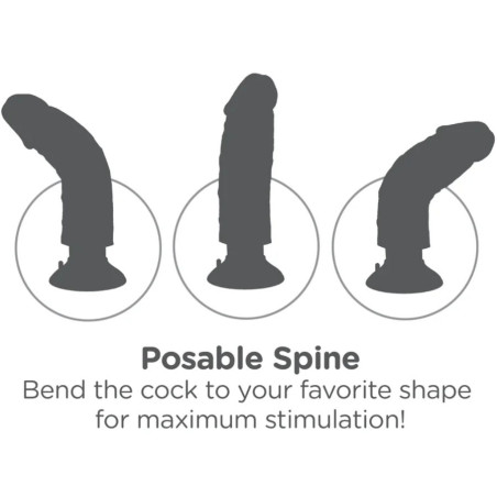 KING COCK DILDO VIBRADOR MARRON 2032 CM