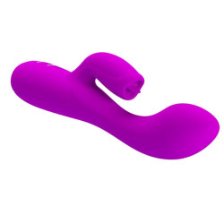 PRETTY LOVE GLORIA VIBRADOR CONEJO RECARGABLE IMPERMEABLE MORADO