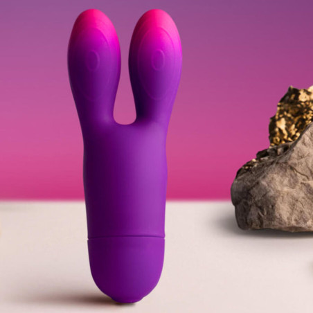 ROCKS OFF GLO GIRL BUNNY VIBRADOR FLEXIBLE MORADO