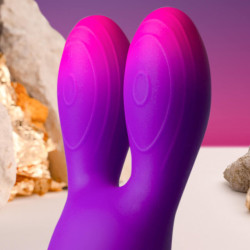 ROCKS OFF GLO GIRL BUNNY VIBRADOR FLEXIBLE MORADO