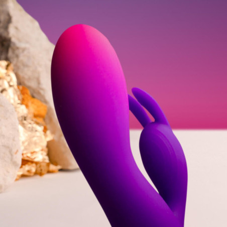 ROCKS OFF GLO GIRL VIBRADOR RABBIT MORADO